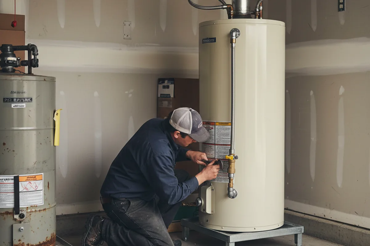 Water heater and shutoff valve replacement in Davisburg